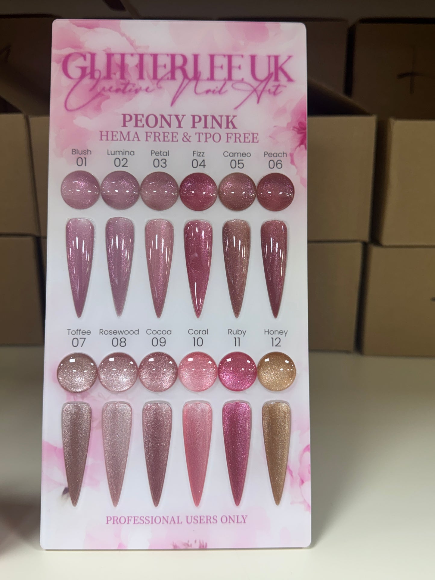 Peony Pink cateye Colllections x12 color