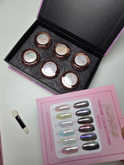 Chrome Mermaid collection x 6