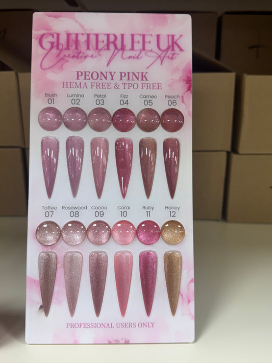 Peony Pink cateye Colllections x12 color