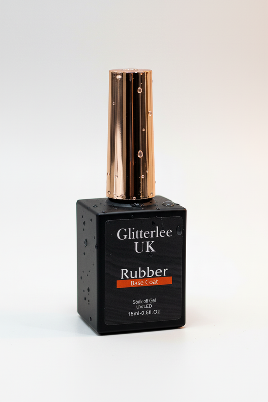 High-quality commercial product photography for Glitterlee UK Rubber Base Coat