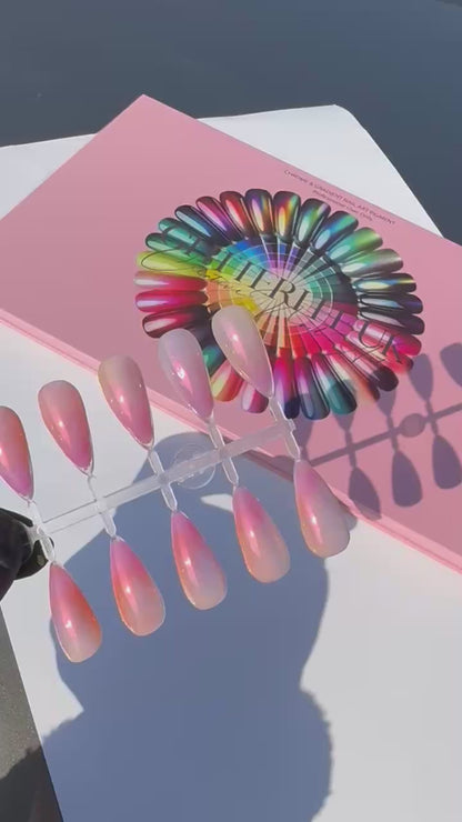 Ombre Pigment & Chrome nail art