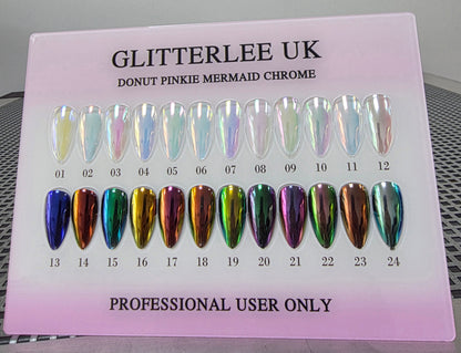 Donut mermaid Chrome Art 12 shades =1 collection