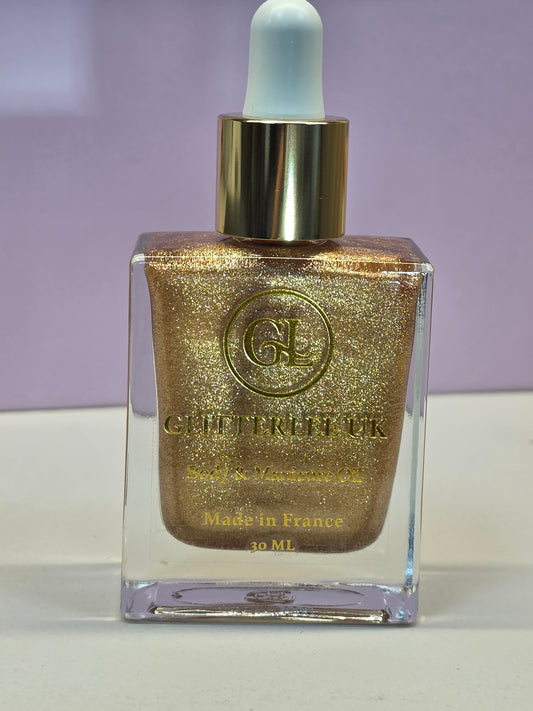 MADE IN FRANCE  luxurious glitter body & cuticle oil
